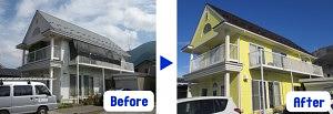 事例⑥　築14年の戸建住宅：40坪　塗装箇所：外壁・屋根