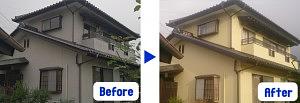 事例⑦　築30年の戸建住宅：30坪　塗装箇所：外壁・屋根